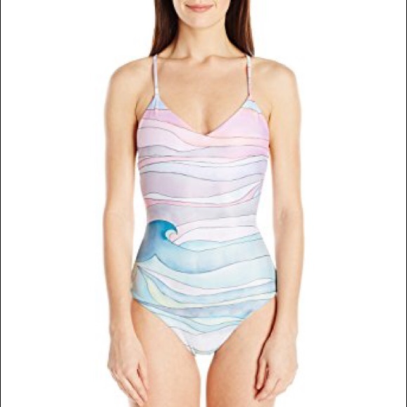 Mara Hoffman Waves Lace-up Swimsuit - Picture 3 of 4